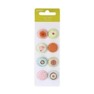 Embellishments - Happy Go Lucky - Fabric Brads