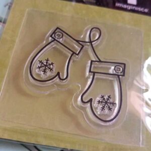 Carimbo clear stamp Imaginisce mittens