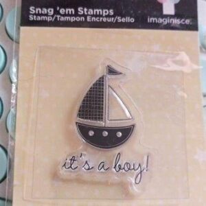 Carimbo clear stamp Imaginisce it´s a boy
